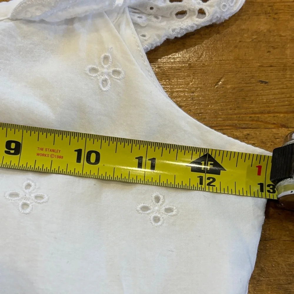 GAP White Eyelet Sundress for‎ Girls - Classic Summer Dress Size S 6-7)